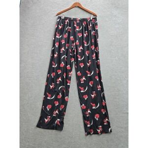 Inuyasha Men Sleepwear XL Black Graphic Sweatpants Anime‎ Character Pajama Pants